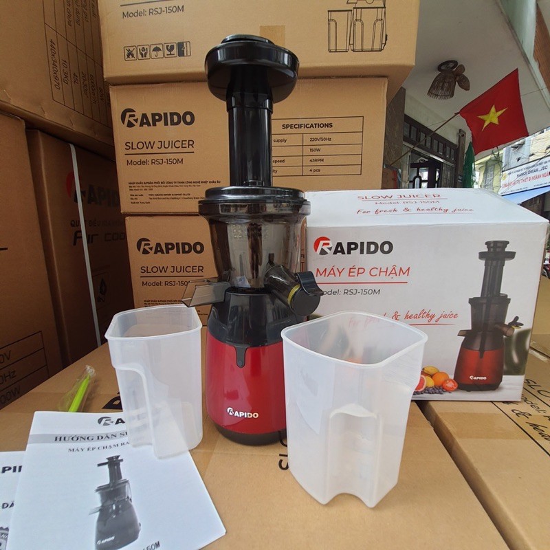 Máy ép chậm hoa quả, rau củ Rapido (BH 12 tháng)