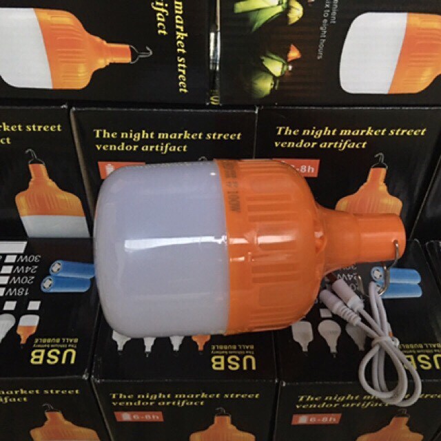 Bóng đèn tích điện 100w kèm dây sạc usb có móc treo | BigBuy360 - bigbuy360.vn