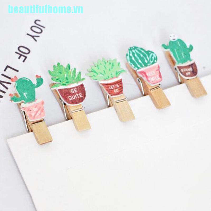 Set 10 Kẹp Gỗ Hình Cây Dễ Thương | BigBuy360 - bigbuy360.vn
