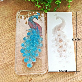 Khuôn silicon hình chim công độc đáo