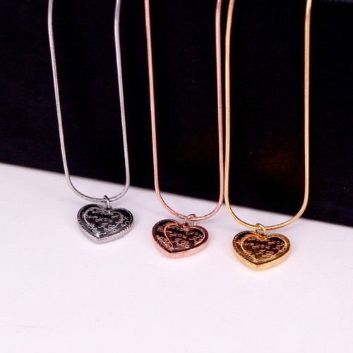 Dây Chuyền Sợi Mì Trái Tim Titan Ko Đen TT 3434