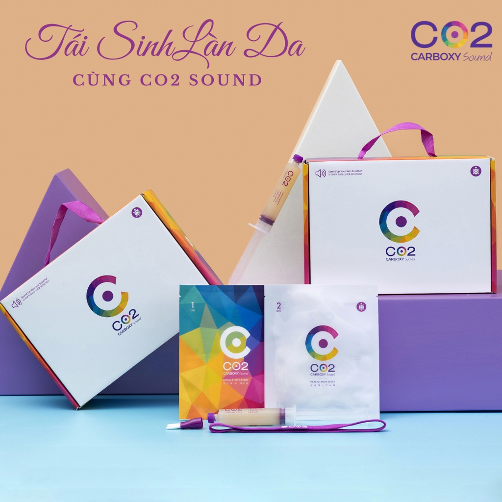 Bộ mặt nạ detox sạch sâu CO2 Carboxy Sound giúp da trẻ hóa căng bóng ngừa mụn