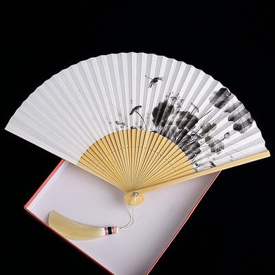 Quạt Quạt giấy phong cách cổ điển Trung Quốc quạt Quạt quạt Quạt quạt Quạt giấy kiểu nữ công nghệ hạ trúc cổ điển với qu
