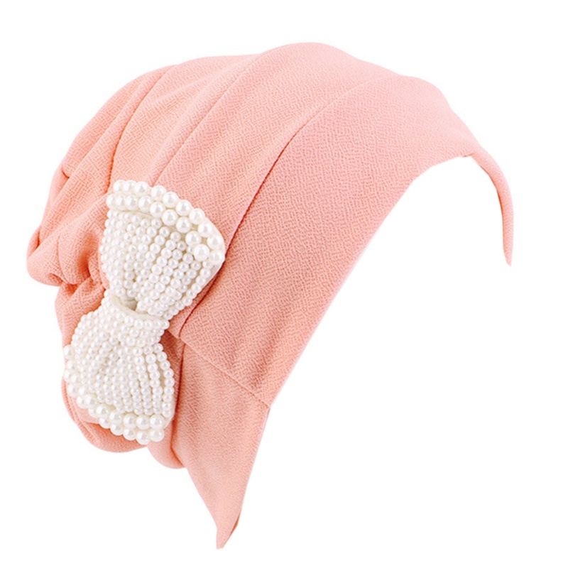 Mũ Trùm Đầu Co Giãn Đính Ngọc Trai Giả 56-58cm Cho Phụ Nữ Hồi Giáo