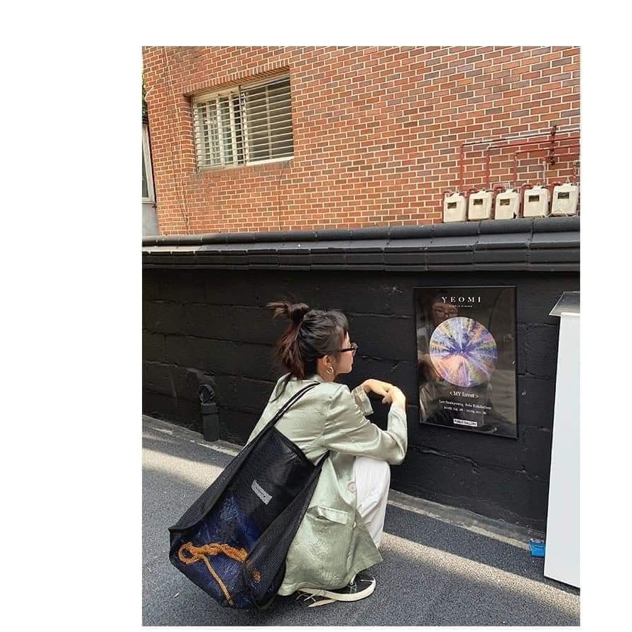 Túi lưới đeo chéo thời trang phong cách Korea sang choảnh