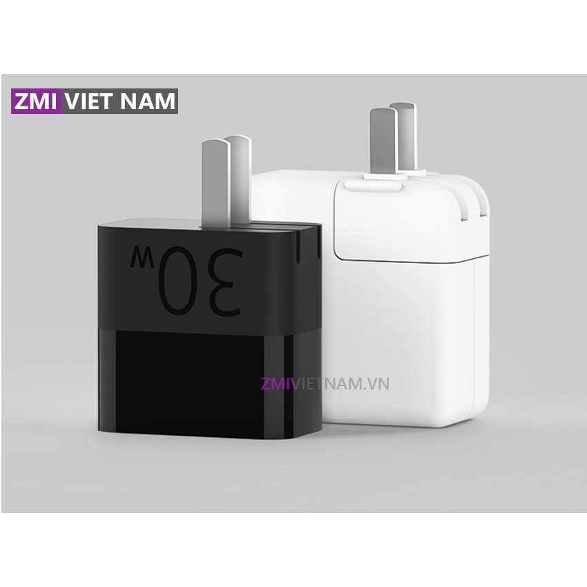 Củ Sạc Nhanh ZMI HA722 30W, 1cổng USB A + 1 Type C | Bảo Hành 18 Tháng