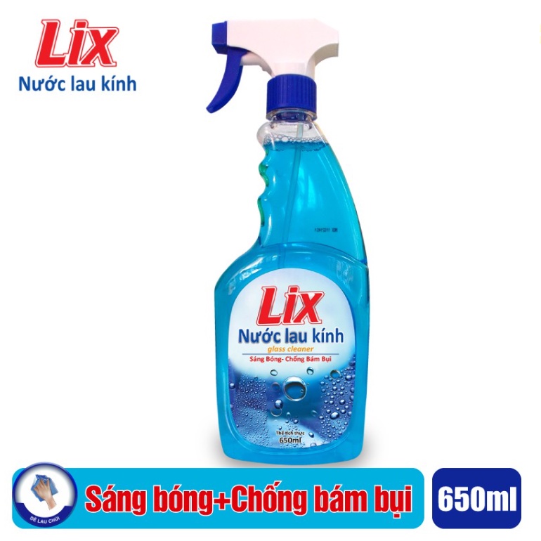 Nước lau kính Lix 650ml