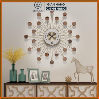 [Chính Hãng] Đồng Hồ Treo Tường Nghệ Thuật , Quà Tặng Tân Gia Đồng Hồ Decor Trang Trí mã 2395  SENCOM