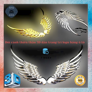 Đôi cánh thiên thần 3D dán trang trí cho logo hãng ô tô