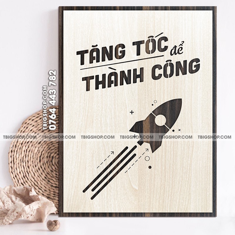 Tranh tạo động lực văn phòng - nội dung &quot;Tăng tốc để thành công&quot;