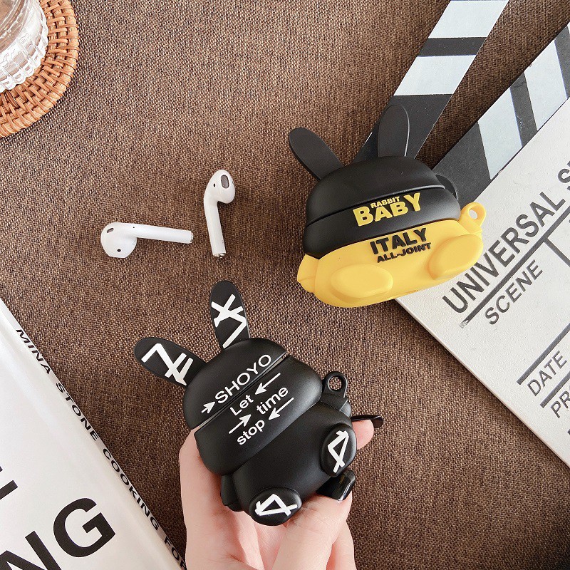 [Tặng kèm móc khoá] Ốp silicone airpods 1/2/PRO Baby Italy siêu đáng yêu