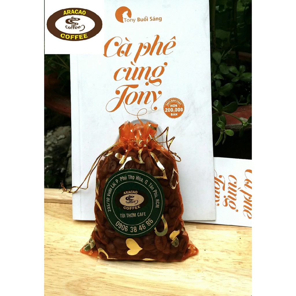 Túi thơm cafe, hạt cafe nguyên chất, rang mộc - ARACAO COFFEE