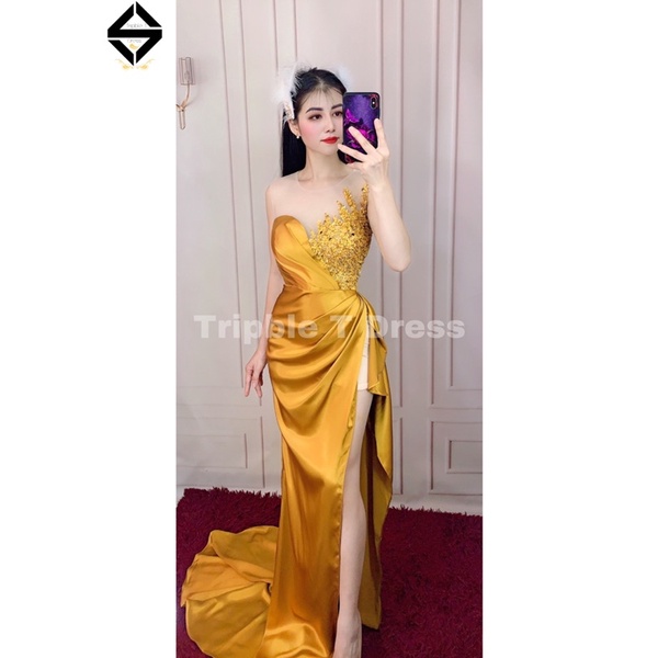 Đầm maxi body dạ hội kết cườm ngực siêu xinh TRIPBLE T DRESS - size S/M/L- MS407V