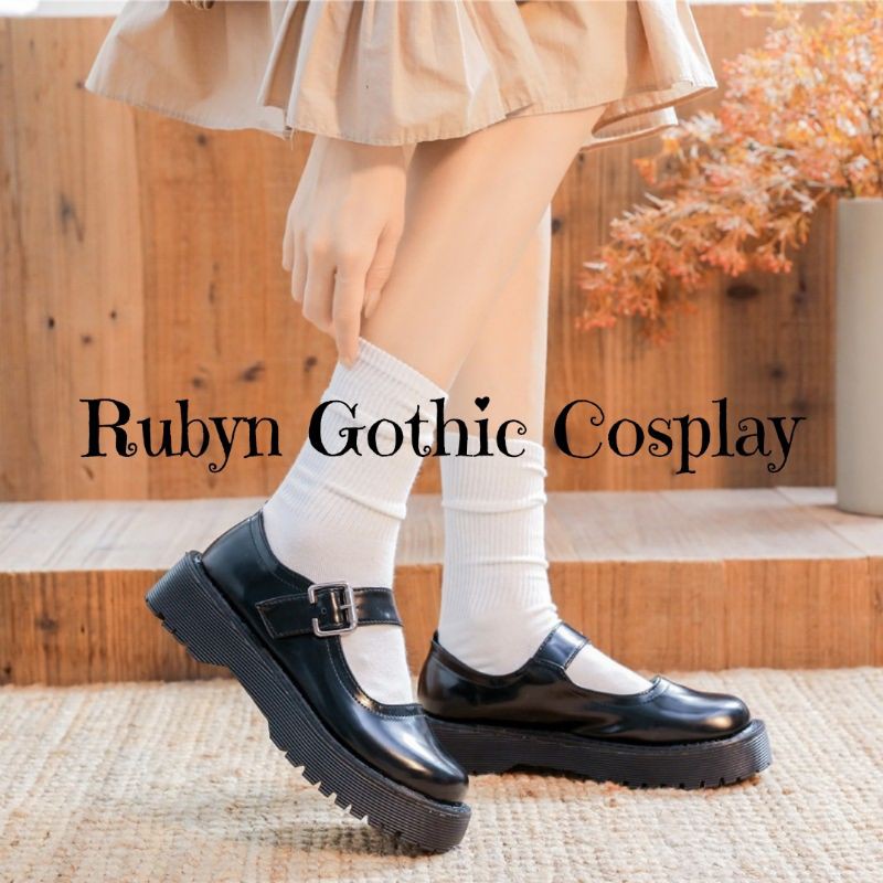 [CÓ SẴN]  Giày búp bê lolita quai dán vintage cosplay học sinh Nhật Bản  (