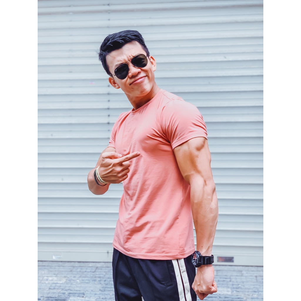 Áo thun body LÀNG HOA WORKOUT - Áo thun nam tập luyện