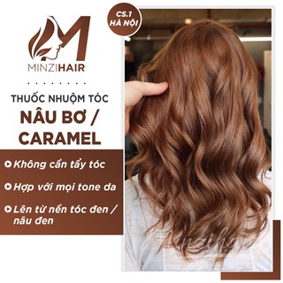 Thuốc Nhuộm Tóc Màu Nâu Caramel / Nâu Bơ | MINZIHAIR HN