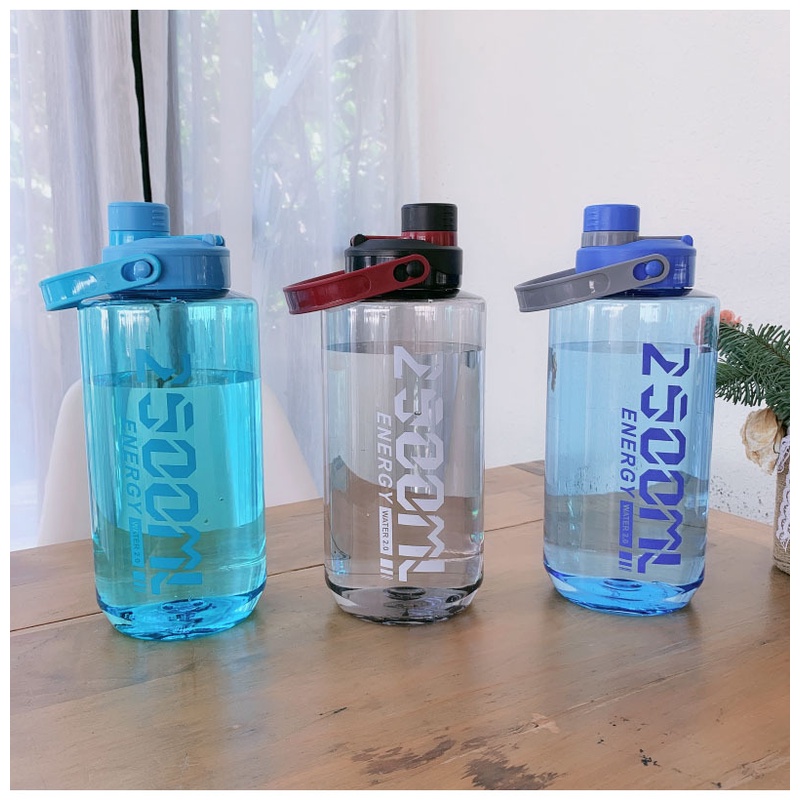 Bình nước dung tích lớn 1.5/2/2.5L có ống hút dùng cho thể thao cắm trại du lịch tập thể hình