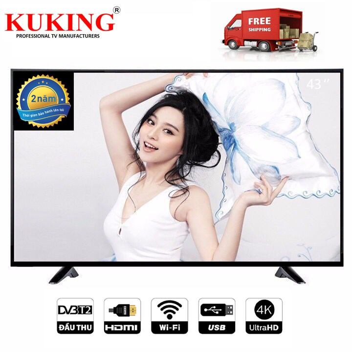 Smart Tivi kuking  4K wifi DVB T2 43 inch UA43RU7100KXXV