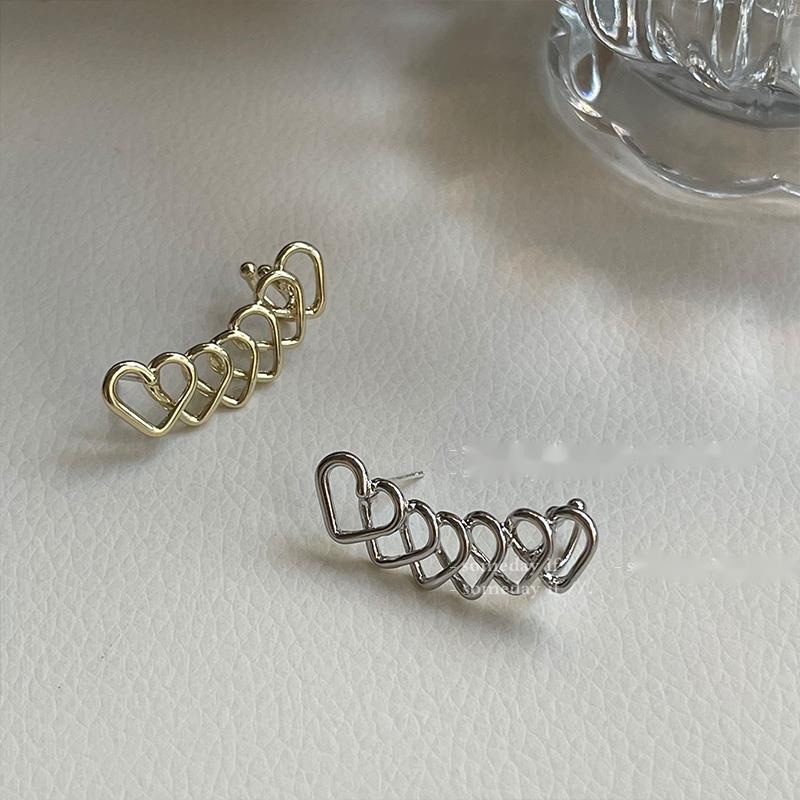 Khuyên Kẹp Vành Tai Hình Trái Tim Rỗng Cá Tính Cá Tính Cao Cấp