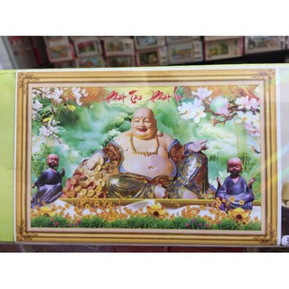 Tranh đá Phật di lạc chưa đính d9242