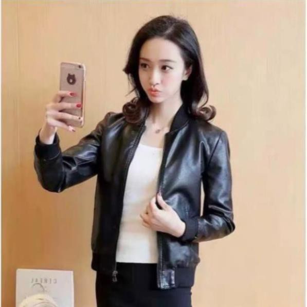 Áo khoác da xịn sò cá tính cực thời thượng phong cách Hàn Quốc thời trang kim gia