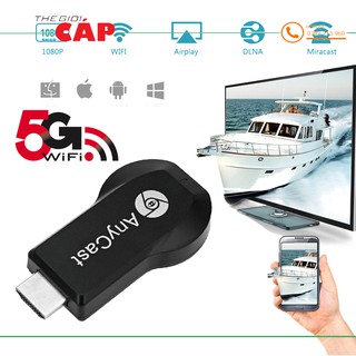 Thiết Bị Kết nối HDMI Không Dây 2.4G/5G Từ Mobile, Tablet, Laptop ra Tivi 4K Anycast M100 Plus