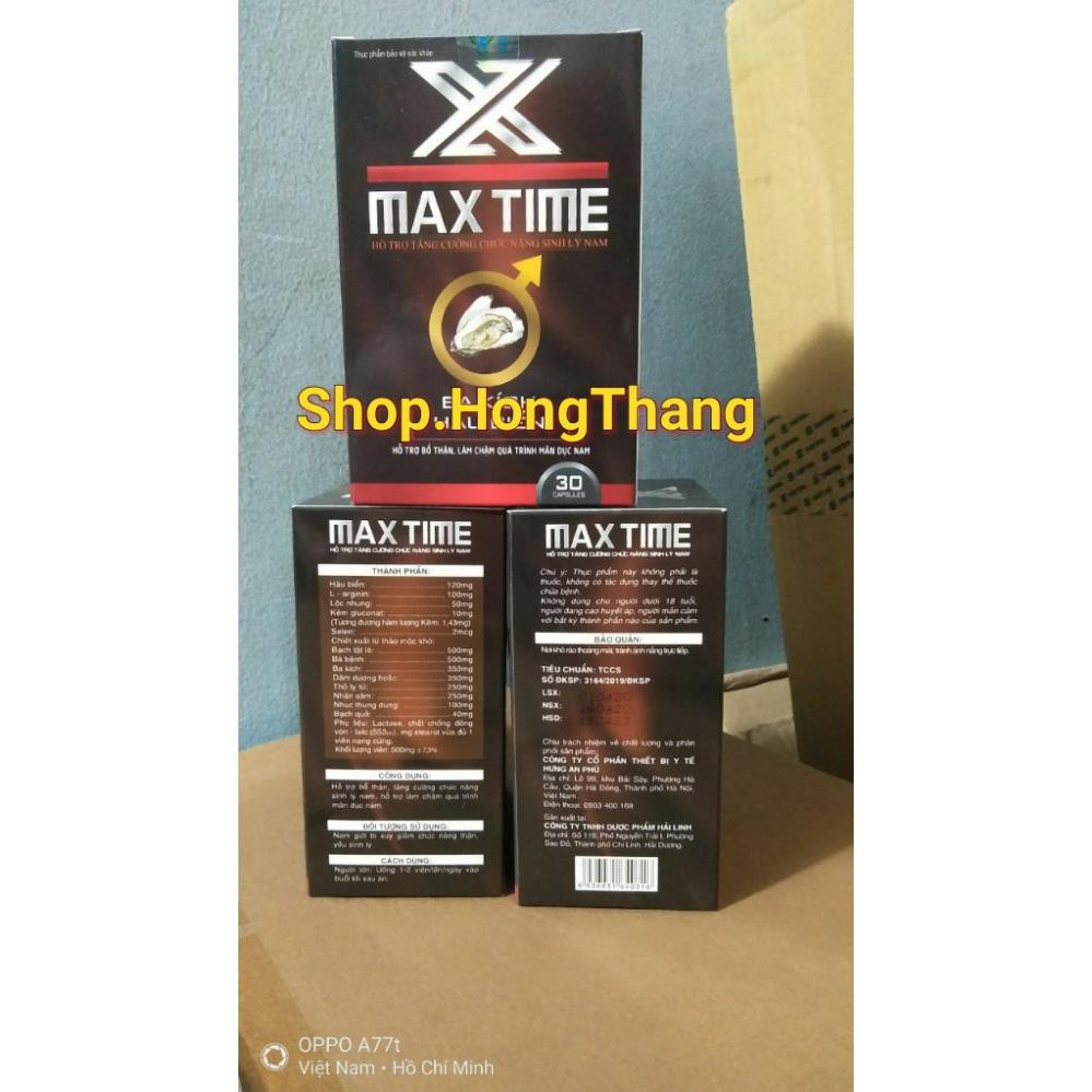 X Max Time bổ thận tráng dương, sinh tinh, tăng cường sinh lý nam giới, giảm đau lưng mỏi gối