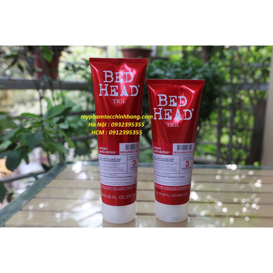 SALE GIÁ GỐC DATE 8/2021 DẦU GỘI VÀ XẢ TÁI SINH TIGI BEDHEAD RESURRECTION LEVEL 3 250ML - 200ML