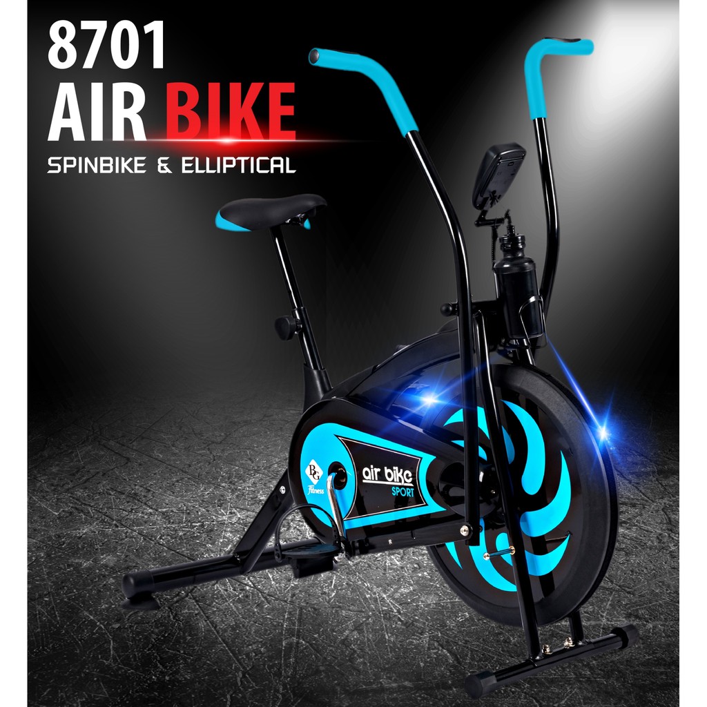 BG Xe đạp tập thể dục thể thao Air bike mẫu 8701-xanh lam thiết kế mới 2022