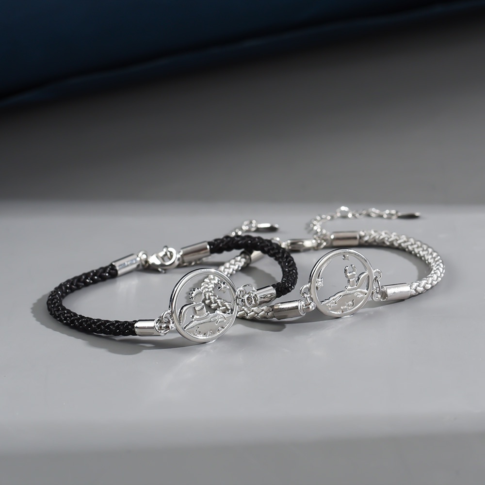 Vòng Tay Bện Dây Thừng Hoạt Hình Hoàng Tử Bé Và Cáo Thời Trang Có Thể Điều Chỉnh Làm Quà Tặng Cho Bạn Bè/Cặp Đôi