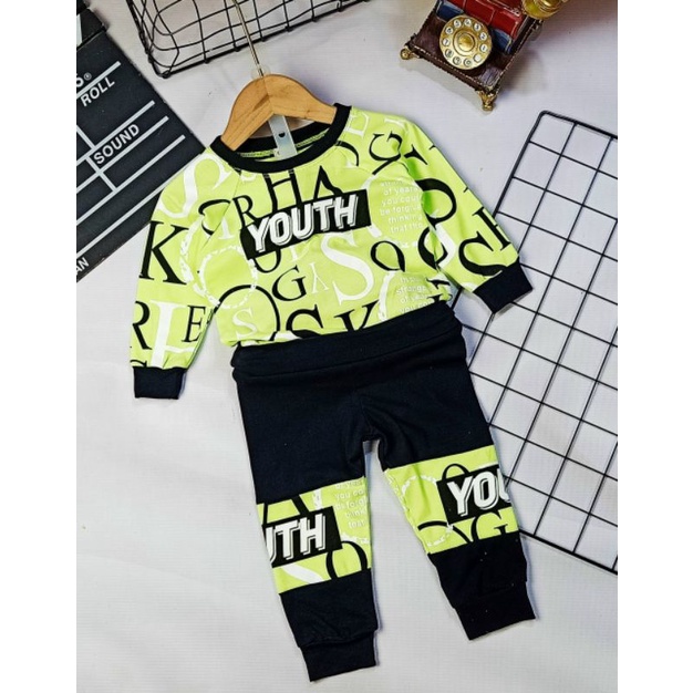 (21-32kg) Bộ tay dài hip hop cho bé trai thun cotton 4 chiều.