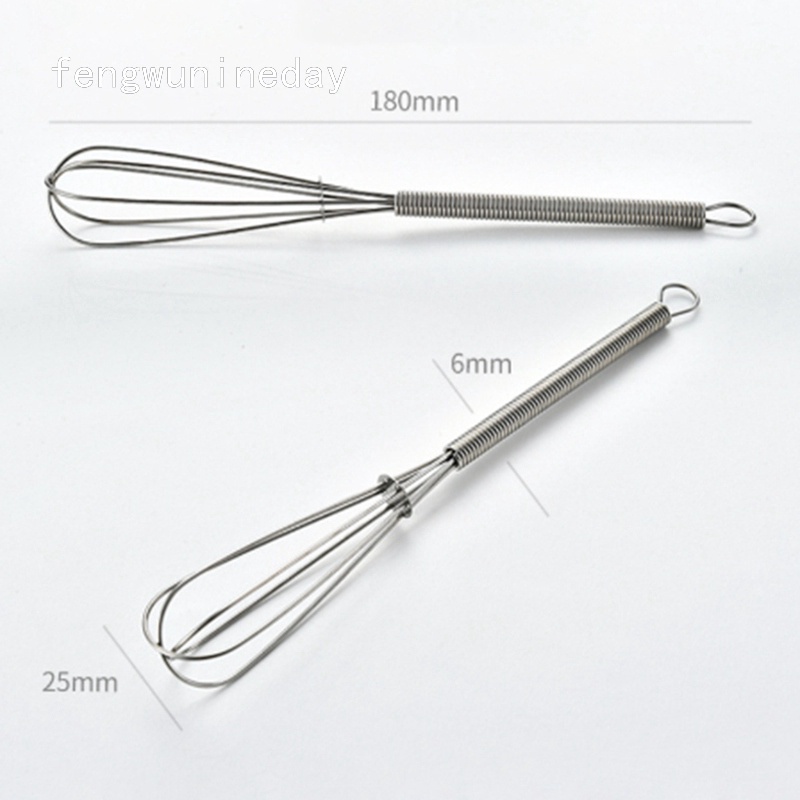 Cây Đánh Trứng Bằng Thép Không Gỉ Qilong1 Miaomanyoga Zhizhong mini Tay Cầm Lò Xo