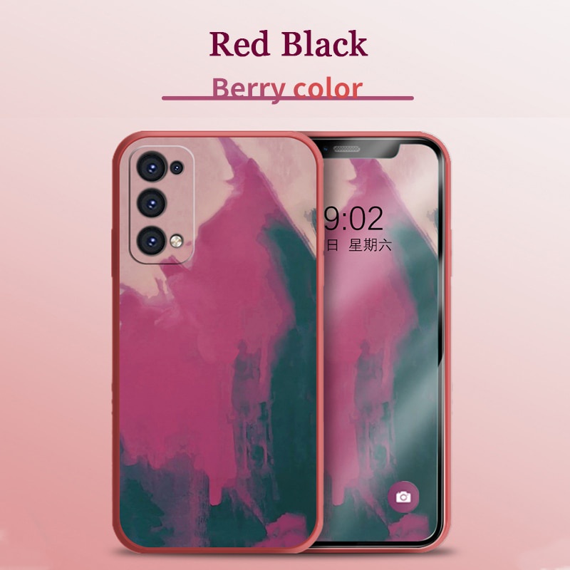 Ốp điện thoại màu nước cạnh vuông dành cho Realme 8 7 7i 6 5 Pro 5i 5s 6i Q 5G | BigBuy360 - bigbuy360.vn