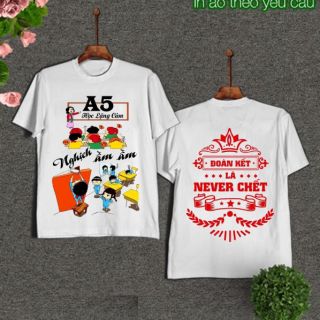 Áo đồng phục lớp, nhóm chất cotton loại 1_ In may và thiết kế theo yêu cầu (Đủ size và màu)