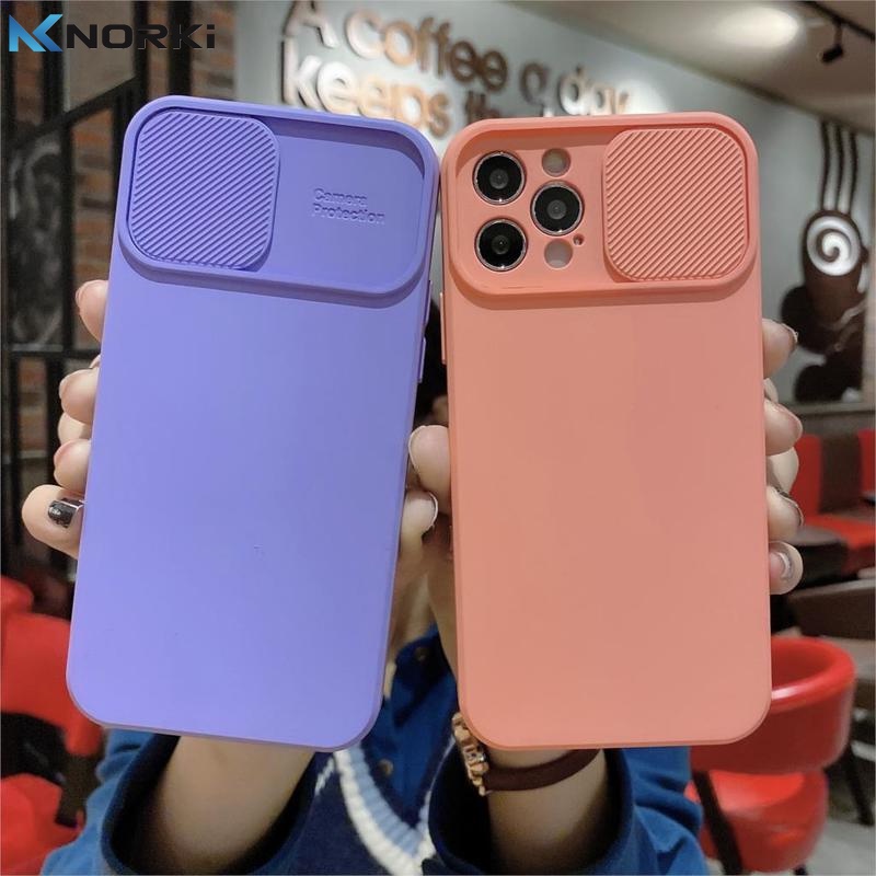 Ốp Điện Thoại Silicon Mềm Màu Kẹo Bảo Vệ Camera Cho iPhone 13 Pro Max 14Plus 13Pro 14Pro