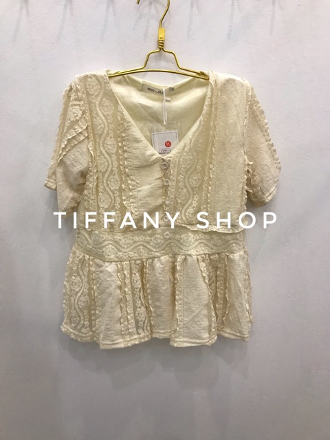 Áo ren cổ tim hàn quốc hàng có sẵn kèm ảnh thật