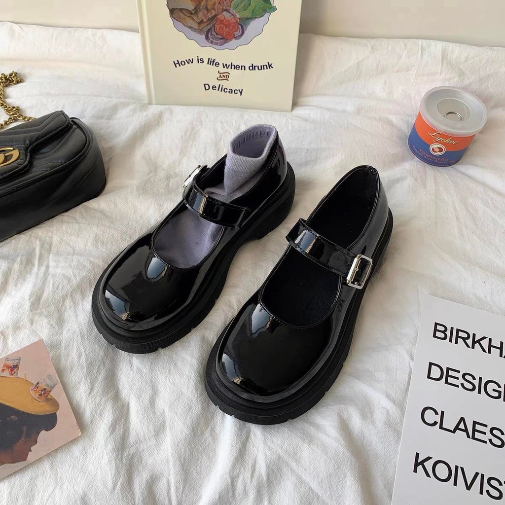 Giày Oxford Lolita quai Khuy