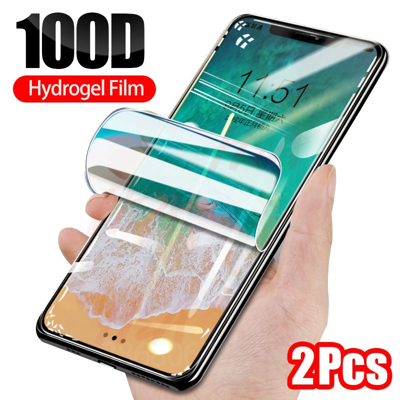 Set 2 miếng phim Hydrogel 100D bảo vệ màn hình cho Iphone 6 6s 7 8 plus X XR XS MAX 11 PRO MAX