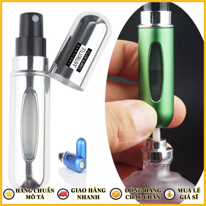 LỌ CHIẾT NƯỚC HOA tự động 5ml 12ml 🍀 VỎ CHAI CHIẾT NƯỚC HOA mini bỏ túi 2 lớp dạng xịt cao cấp