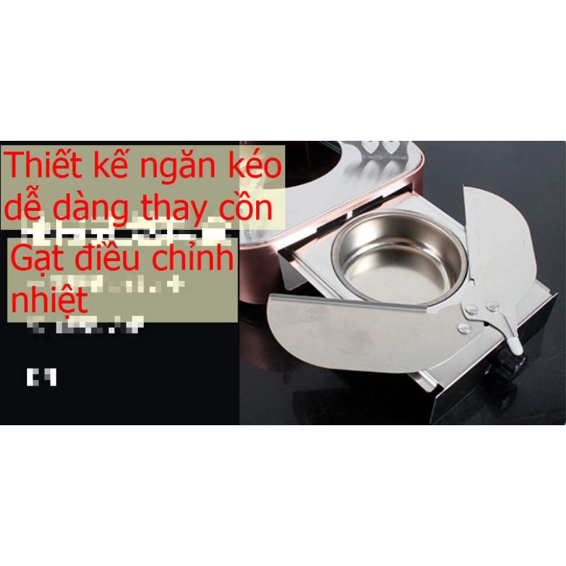 Bếp Cồn Ngăn Kéo Inox dày, thiết kế mới tiện lợi, Bếp Cồn Mini cho nhà hàng, gia đình.