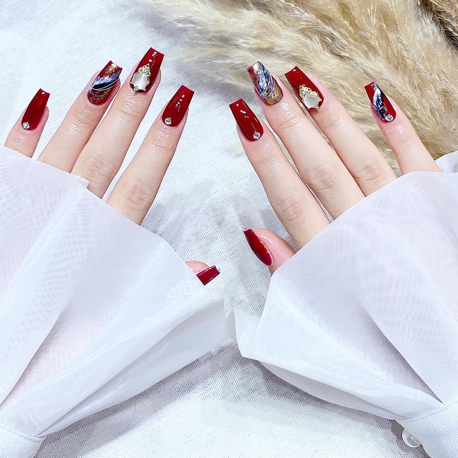 Ống tay áo chụp ảnh nail