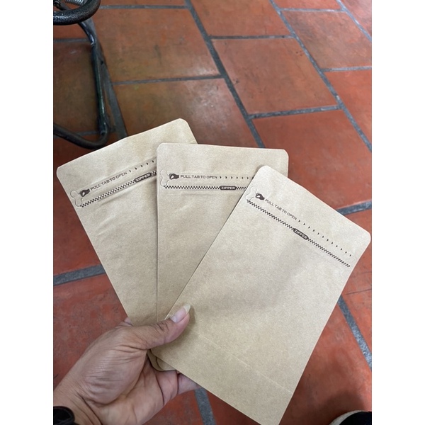 Túi zip GIẤY kraft - 8 cạnh đựng trà cafe