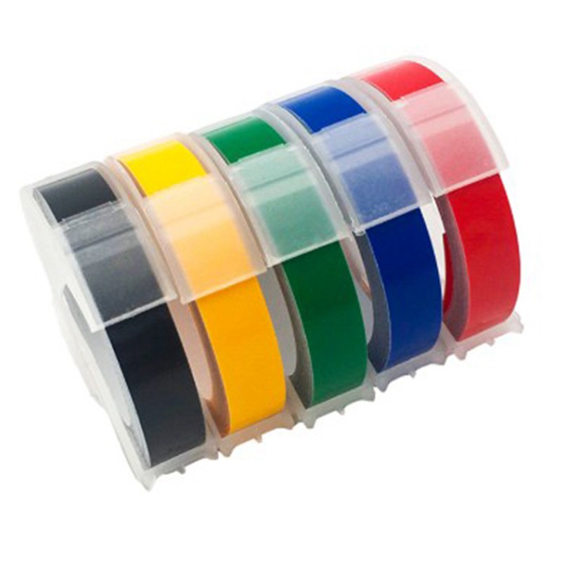 Bộ 5 Cuộn Băng Keo Dập Nổi 3d Bằng Nhựa 9mmx 3m | BigBuy360 - bigbuy360.vn