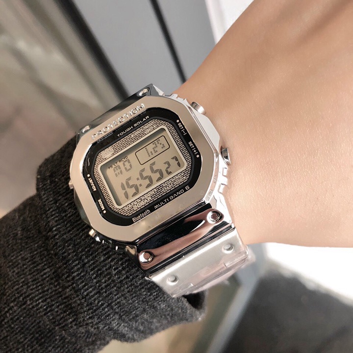 Đồng hồ nam vỏ thép B5000 bạc OneTime sang trọng lịch sự, casio nam | BigBuy360 - bigbuy360.vn