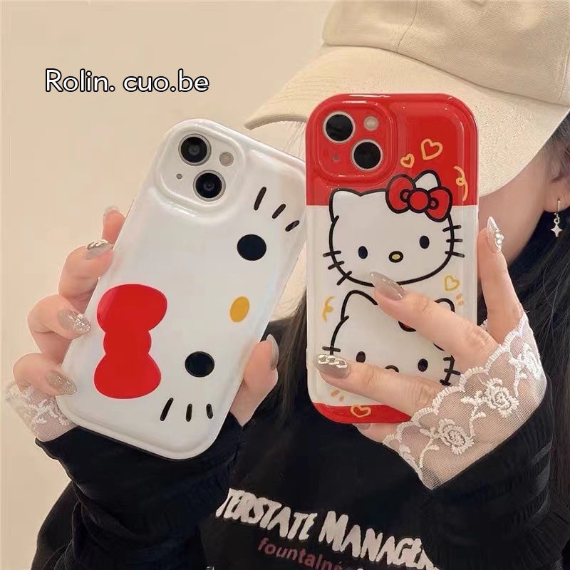 Ốp Điện Thoại Hình Hello Kitty Cho iPhone 14 Pro Max 14 Plus 13 Pro Max 12 Pro Max 11 Pro Max 7 8 Plus SE 2020 Xs Max XR