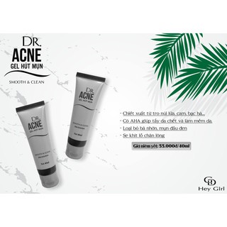 Gel Lột Mụn Dr.Acne chiết xuất tro núi lửa 40ml