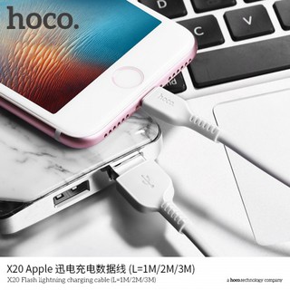 Cable sạc Hoco X20 dài 2m Lightning cho iPhone/iPad