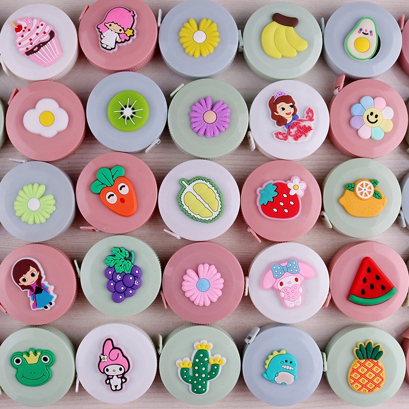 Thước dây mini thu gọn vào được thiết kế họa tiết xinh xắn dễ thương 150 cm/ 60 inch