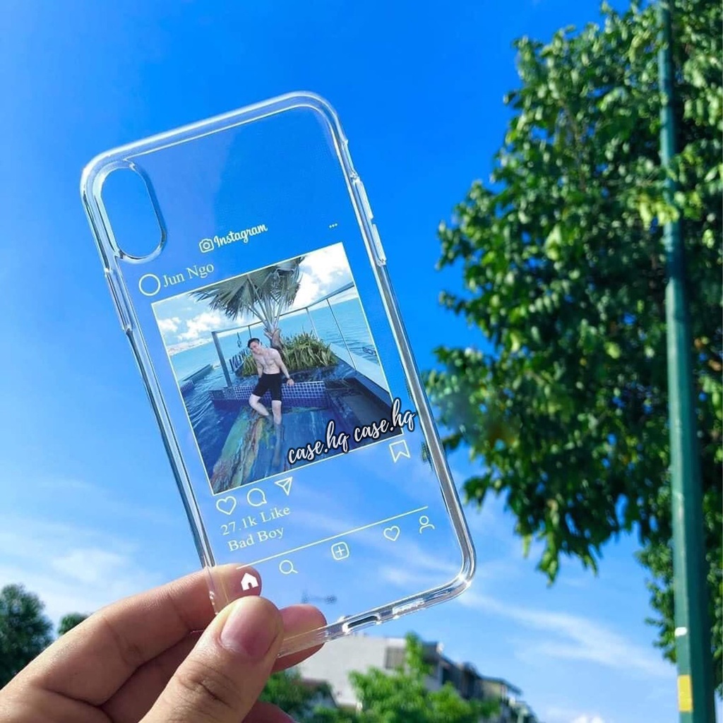 Ốp lưng iphone in hình theo yêu cầu KHUNG Face.book, Instagram hot trend
