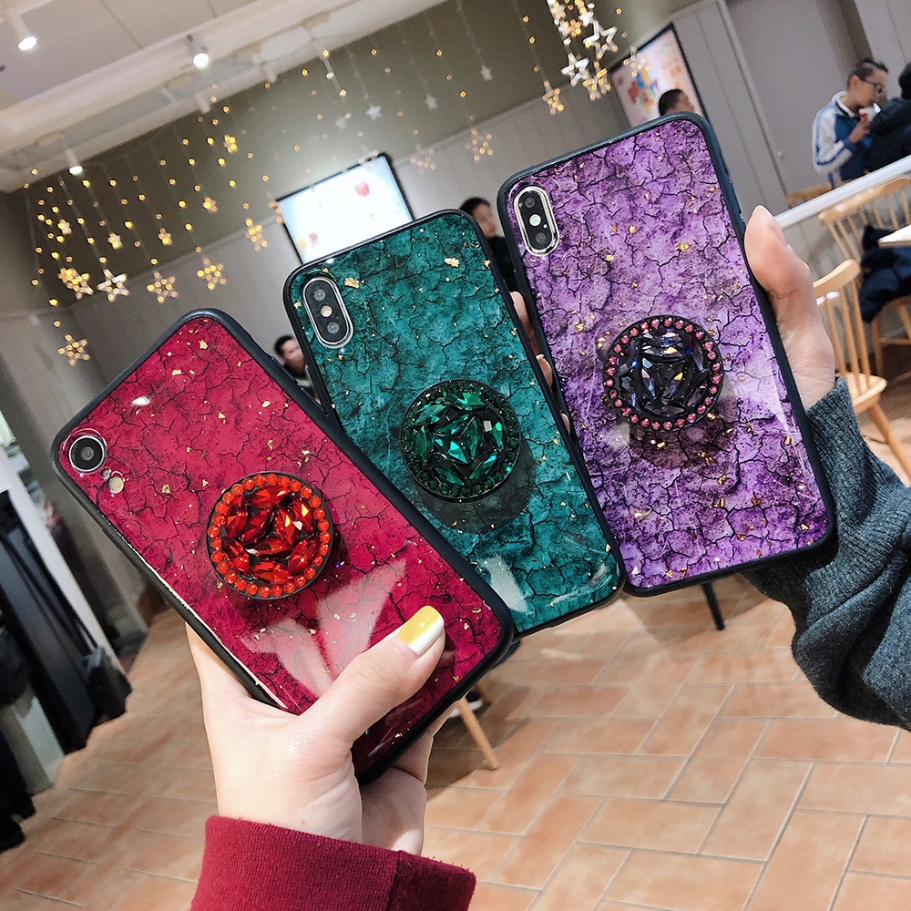 Ốp điện thoại có giá đỡ sang trọng cho Samsung Galaxy Note 10 Plus Note 10+ Note 5 Note 9 A10S A9 2018 Luxury Stand Holder Phone Case